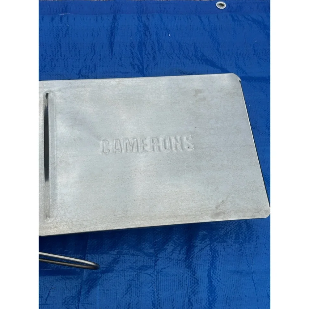Cameron's Stainless Steel Smoker Box‎ Roasting Pan w/ Rack & Lid - Used Good